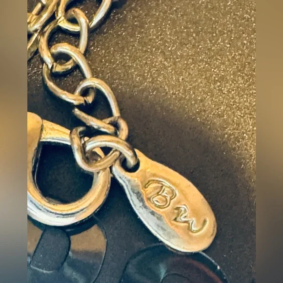 Vintage Silver Tone Red & Pink Butterfly 🦋 Necklace W/Rhinestone Accents 19” - Picture 4 of 5